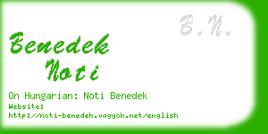 benedek noti business card